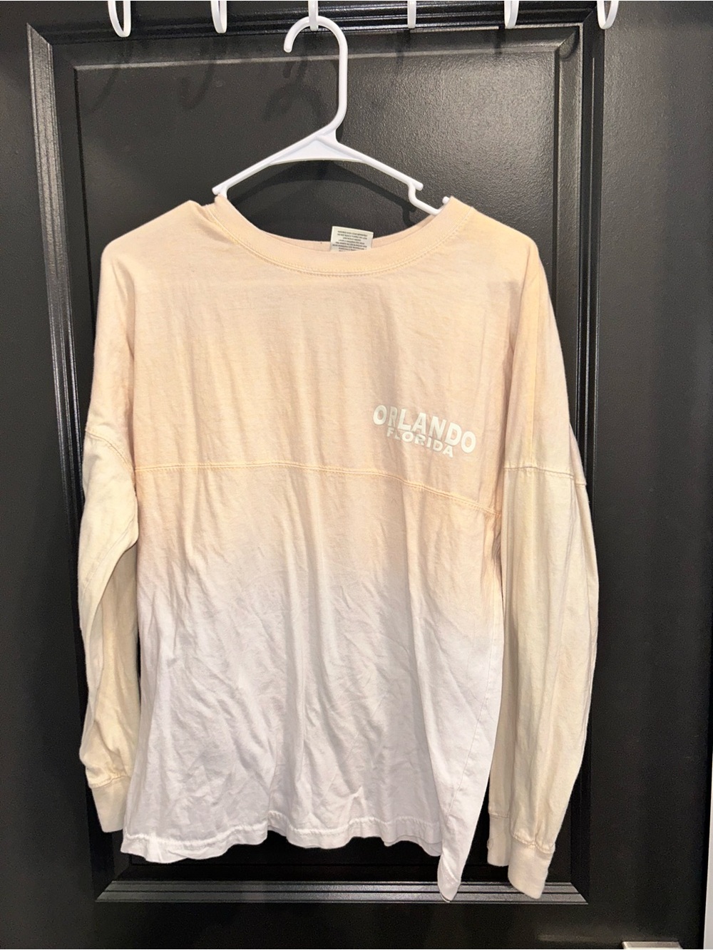 Exist Cream and White Orlando Long-Sleeve Graphic Tee